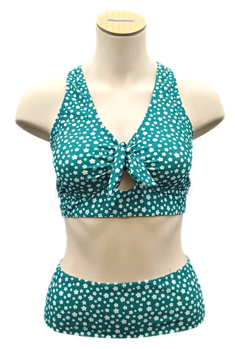 Bikini grün mit Blumen Gr. 1XL - Bild 1