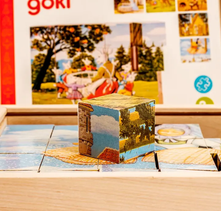 GOKI Würfelpuzzle Holz Märchen 57877 - Bild 2