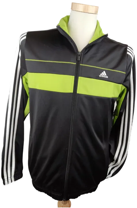 Adidas Kinder Jacke schwarz/grün Gr. 176 - Bild 1