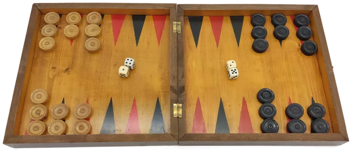  Schach, Backgammon, Mühle, Dame Spielebox aus Holz  - Bild 4