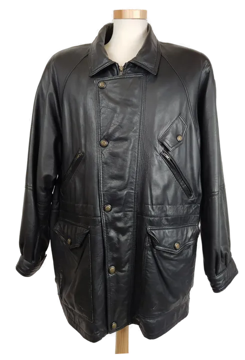 Paco Calvari Herren Lammnappa Lederjacke schwarz Gr. 50/52 - Bild 1