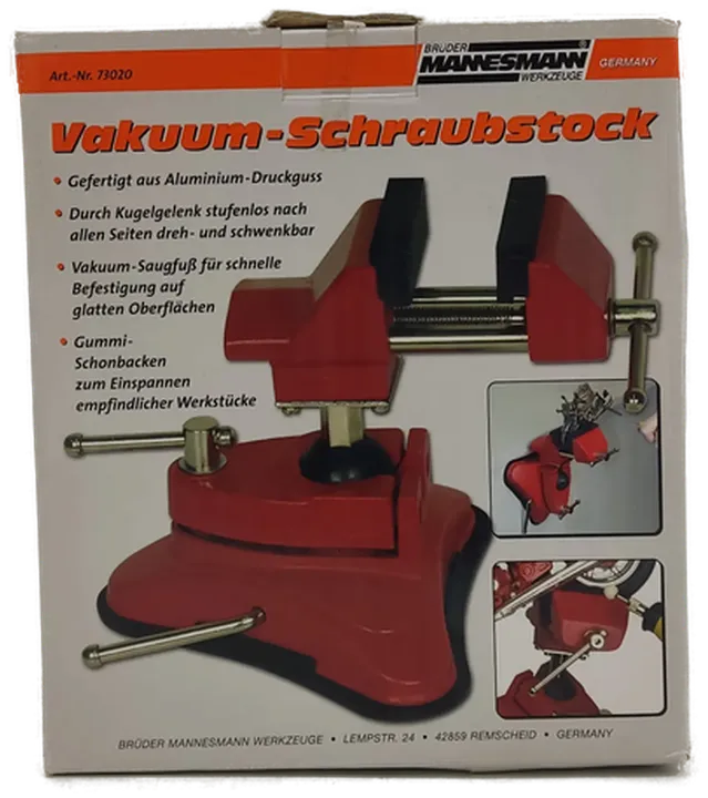 Brüder Mannesmann Vakuum-Schraubstock, Aluminium-Druckguss, dreh- und schwenkbar - Bild 4