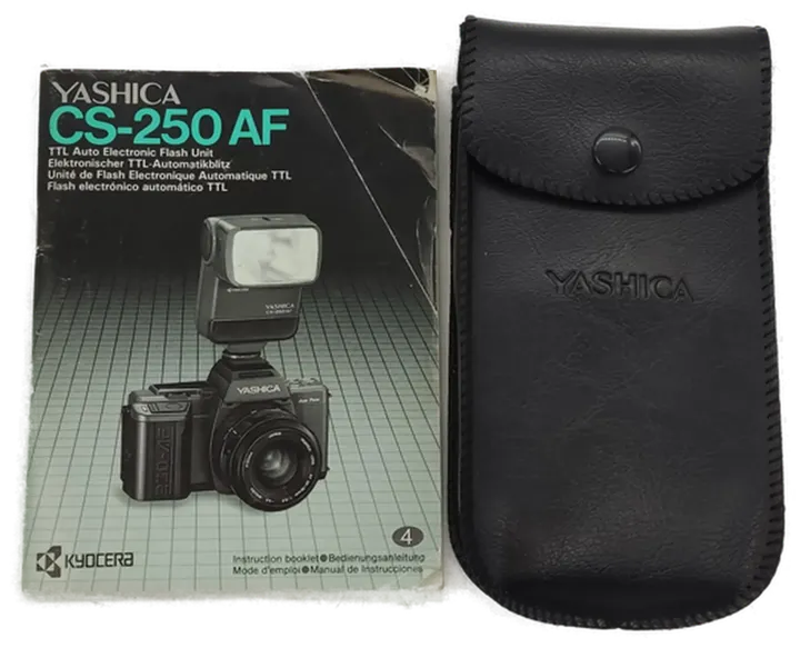 Yashica CS-250AF Flash Unit / Blitzlicht mit Beschreibung und Tasche - Bild 3