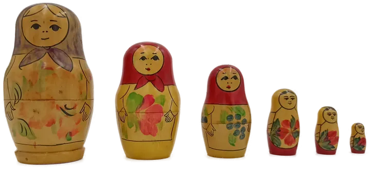 Babuschka/Matroschka - russische Puppen 6-teilig - Bild 5
