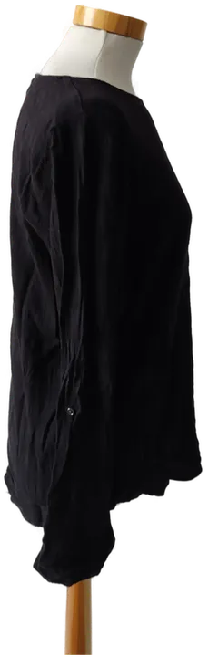 Tom Tailor Denim Damen Langarm-Shirt schwarz mit Brusttrasche - M - Bild 4