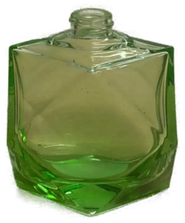 Grüner Glasflakon - Parfümfläschchen  - Bild 1