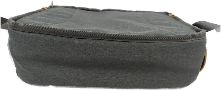 New York Laptop-Tasche grau mit hellbraunen Leder-Laschen - Bild 4