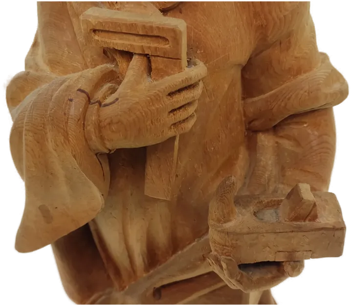 Heiligenfigur Hl. Josef als Handwerker aus Holz - Bild 6