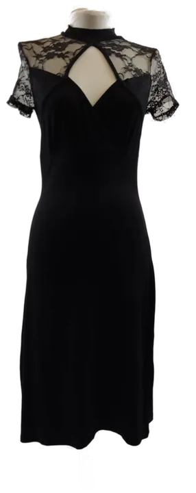 Schwarzes Kleid mit Spitze  - Bild 1