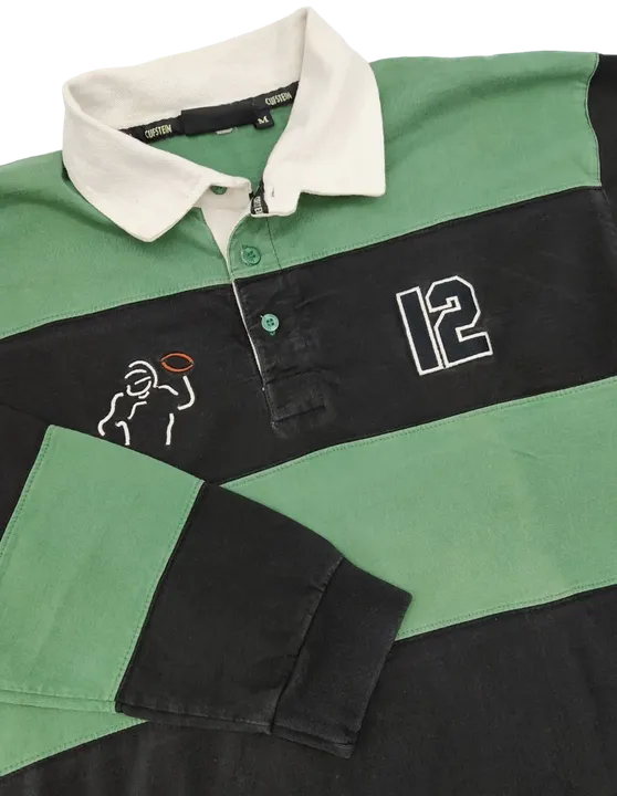 Cufstein Herren Rugby Shirt, grün/schwarz - Gr. M  - Bild 3