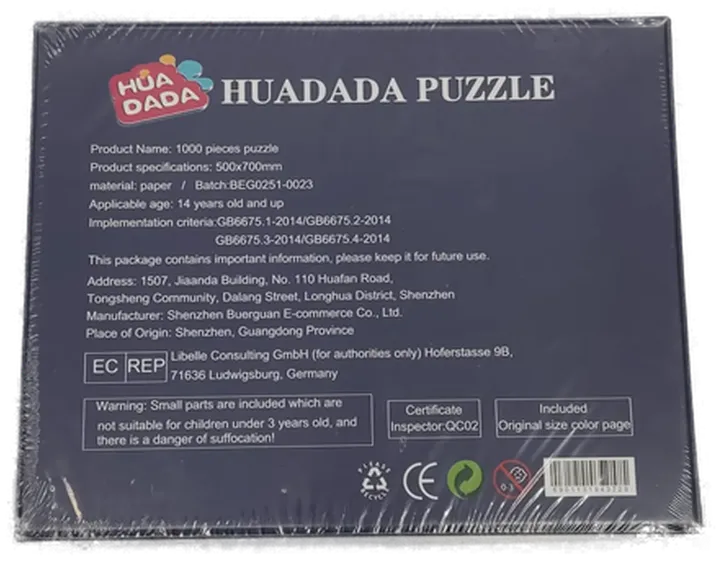 HUADADA Puzzle, 1000 Teile/VENEDIG/ Nagelneu in Originalverpackung, fabrikversiegelt!!! - Bild 2