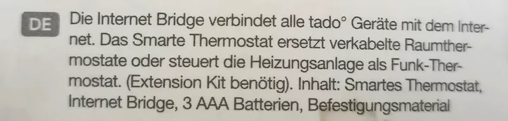 tado - Starter Kit Smart Thermostat (OVP) - Bild 3