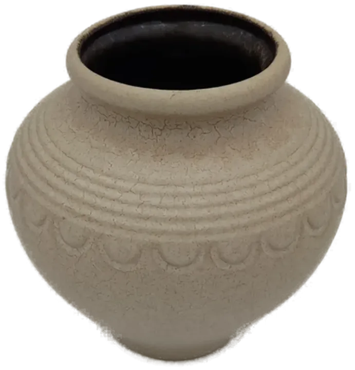 Keramik Vase West-Germany beige - Bild 2