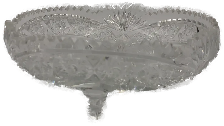 Bleikristall Schale geschliffen mit 3 Füßchen 23 cm - Bild 2