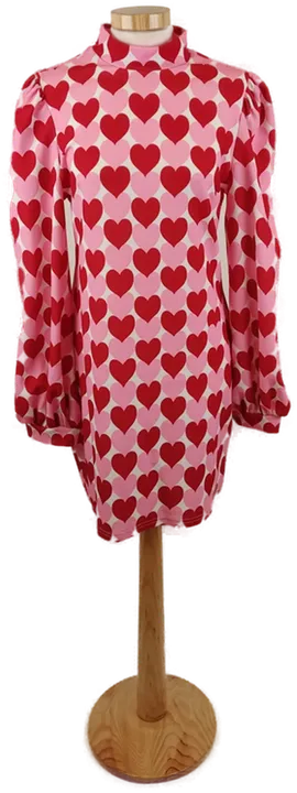 Damen Tunika Kleid, Langarm mit Herzen, Gr. L - Bild 1
