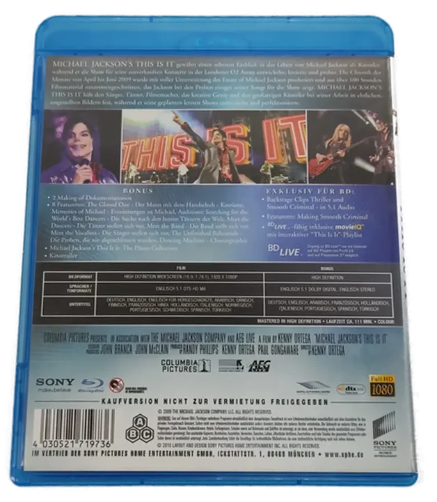 Blu-ray Disc Michael Jackson's 