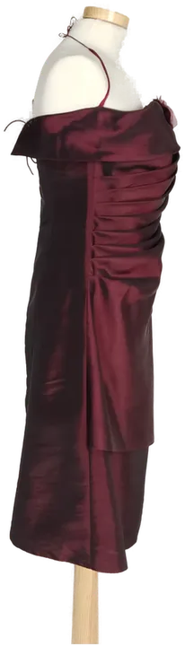  Julia Damenkleid rot mit Blumenapplikation - L/40 - Bild 3