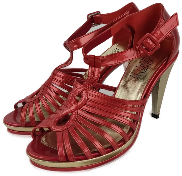 FIORANGELO High Heels metallic-rot made in Italy - Bild 3