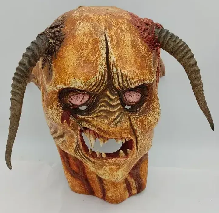 Geschnitzte Krampus-Maske Holz - Bild 1