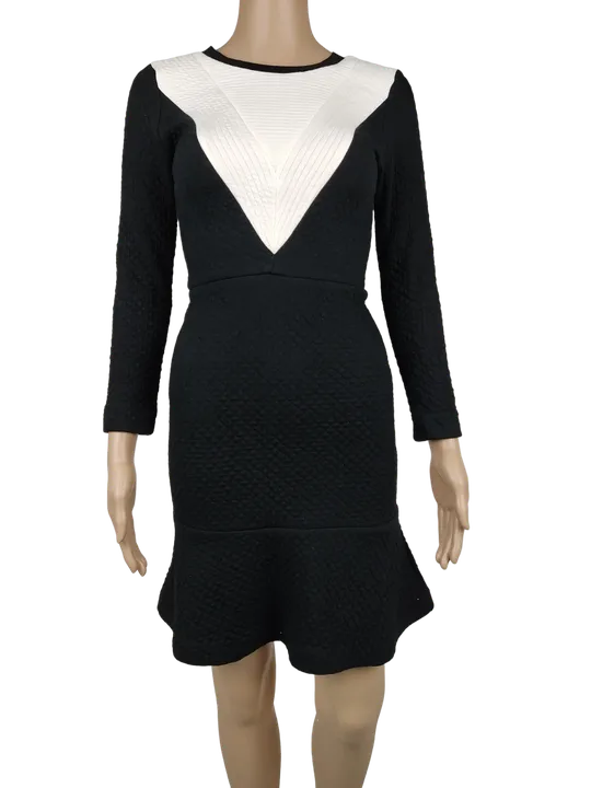 Sandro Damen Kleid schwarz/weiß - Gr. XS/S - Bild 1