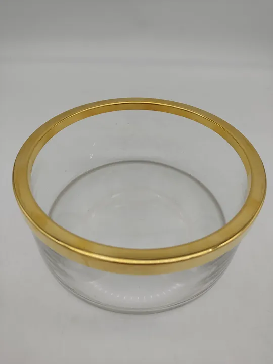 Glasschale mit vergoldetem Rand / 19 cm - Bild 2