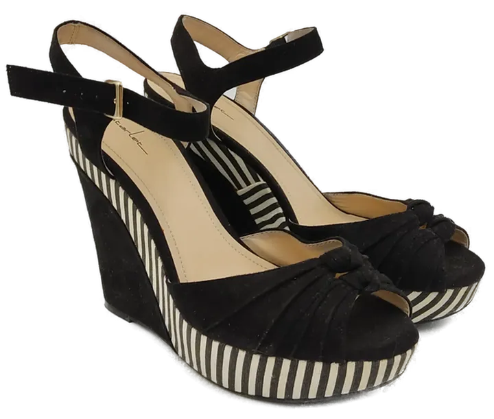 Starlet Sandale mit hohem Keilabsatz schwarz/weiß - 41 - Bild 2