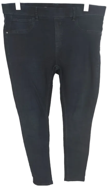 Jeans lang mit Stretch und Gummizugbund, dunkelblau mit Taschen, Größe 44 - Bild 4