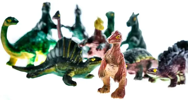 Kleine Dinosaurier Figuren aus Gummi ca 6cm Konvolut 12 Stück  - Bild 4