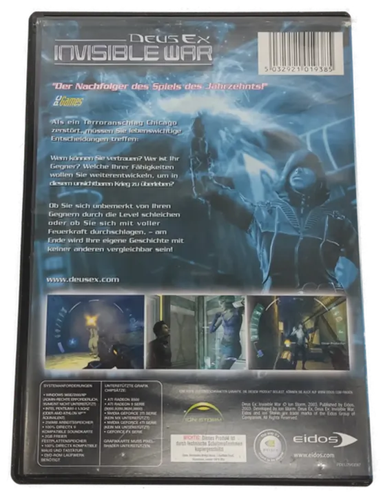 PC Game DVD-ROM Deus Ex Invisible War - Bild 2