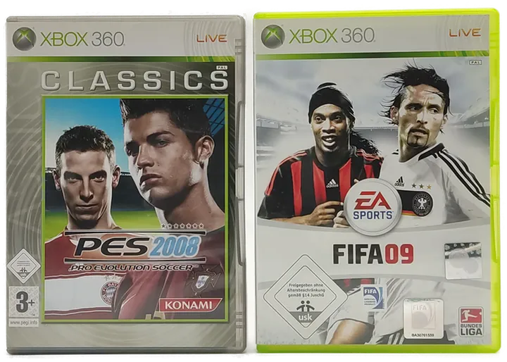 XBOX 360 FIFA 09 & PES 2008 Bundle - Bild 3