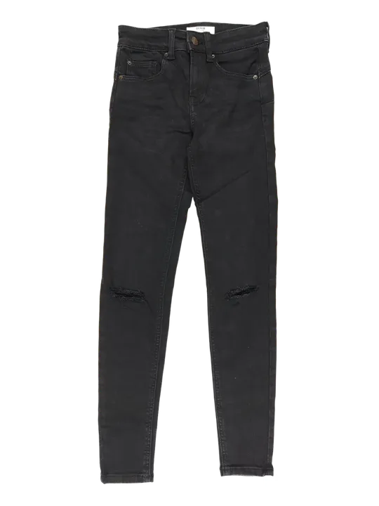 Bershka Damen Jeans schwarz - Gr. EU 32 - Bild 1