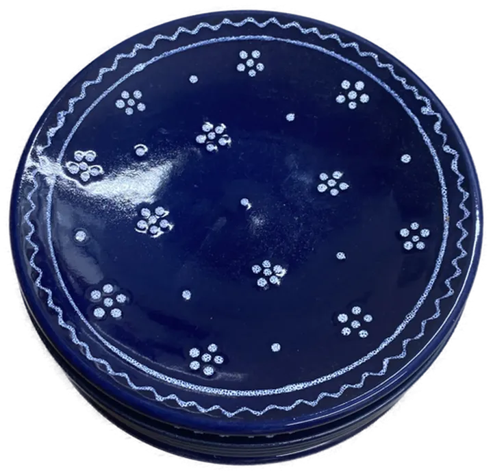 Gmundner Keramik - 6 Stück Kaffeetassenuntersetzer - Dirndl Blau - Bild 2