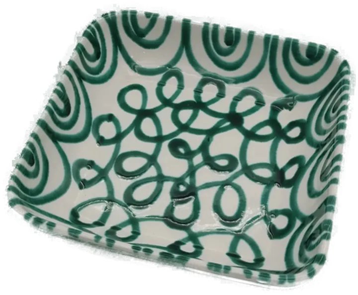 Gmundner Keramik Schale Grüngeflammt – Quadratisch, ca. 23 x 23 x cm - Bild 2