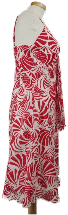 Yokoo Damen Sommerkleid midi  rot-weiß gemustert - M / 38 - Bild 3
