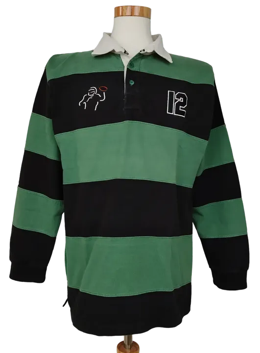 Cufstein Herren Rugby Shirt, grün/schwarz - Gr. M  - Bild 1