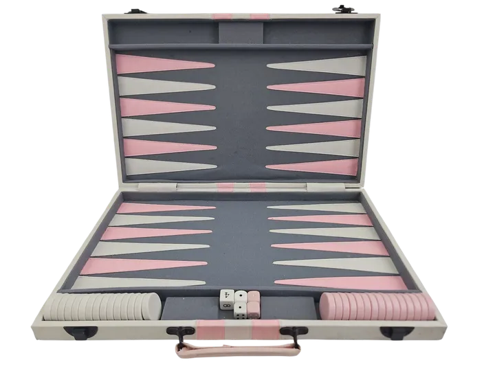 Backgammon rosa/weiß - Gesellschaftsspiel - Bild 1