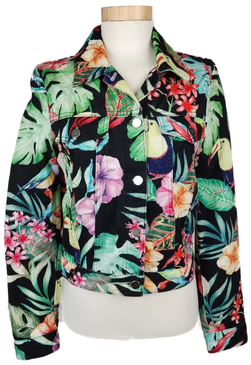 Jeansjacke Blumen – Gr. XS - Bild 1