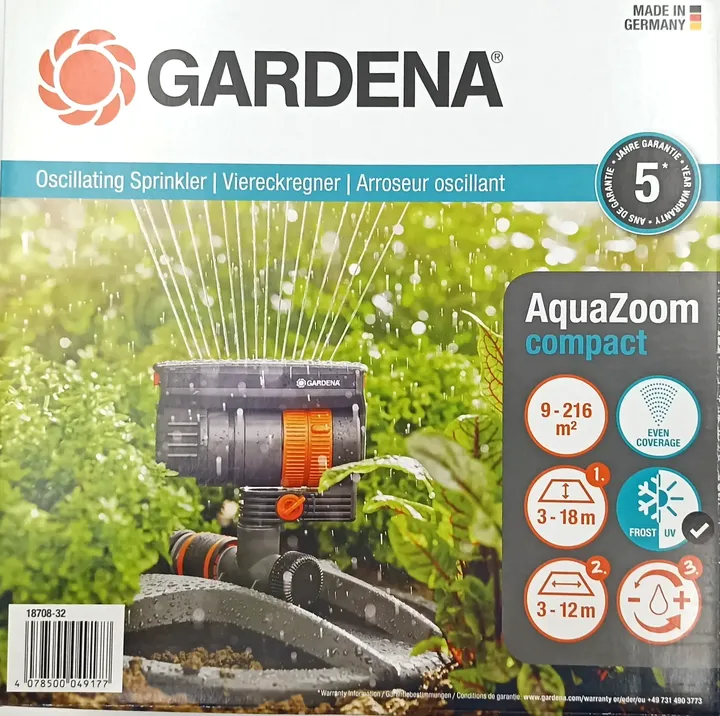 Gardena Viereckregner AquaZoom compact (OVP) - Bild 1
