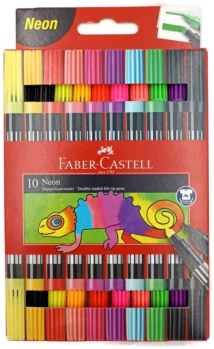 Faber-Castell 10 Neon Doppelfasermaler - Bild 1