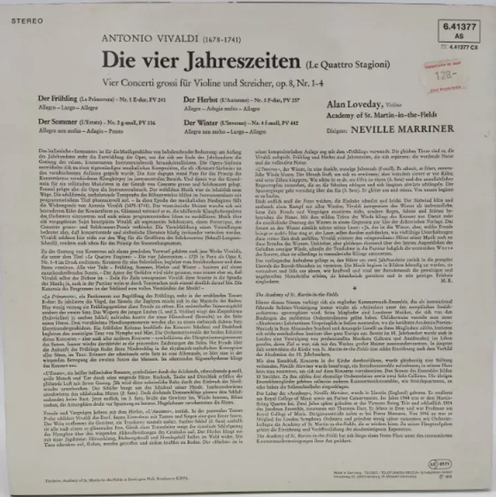 Vinyl LP - Vivaldi - Die vier Jahreszeiten  - Bild 2