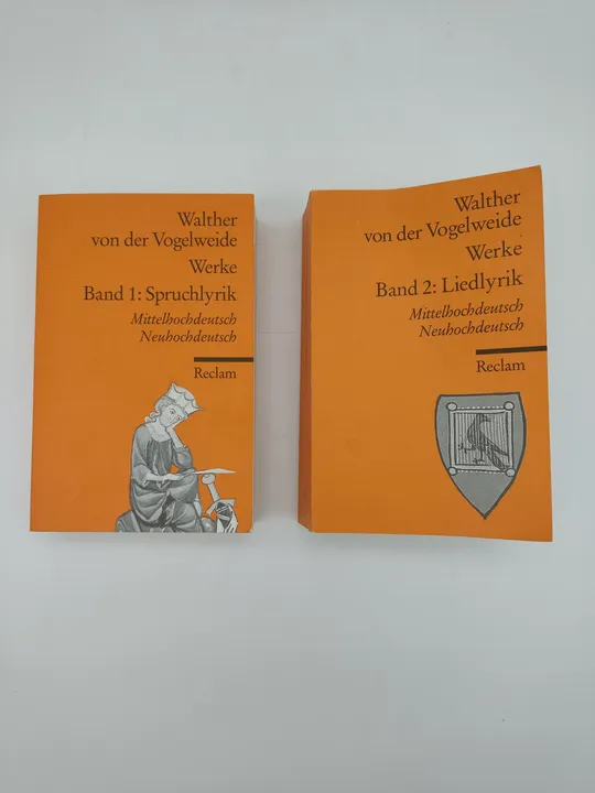 Werke- Band 1:  Spruchlyrik, Band 2: Liedlyrik. Mittelhochdeutsch/Neuhochdeutsch- Walther von der Vogelweide - Bild 1
