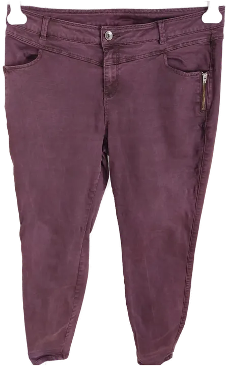 YESSICA Damen Stretch-Jeans in Weinrot, Größe 46 - Bild 1