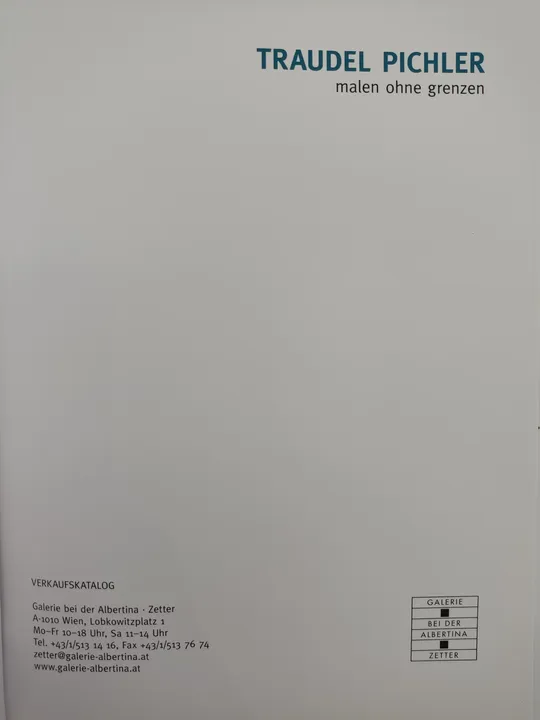 Traudel Pichler. malen ohne grenzen - Galerie bei der Albertina [Hrsg.] - Bild 2