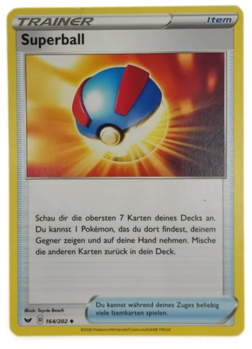  Pokémon Sammelkarte Superball Trainer - Bild 1