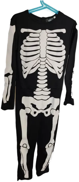 Fasching/Halloween Skelett Kinderkostüm – Gr. 122/128 - Bild 2