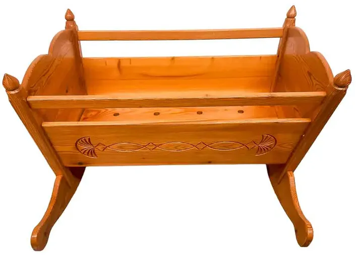 Vintage Wiege Baby Holz - Bild 2