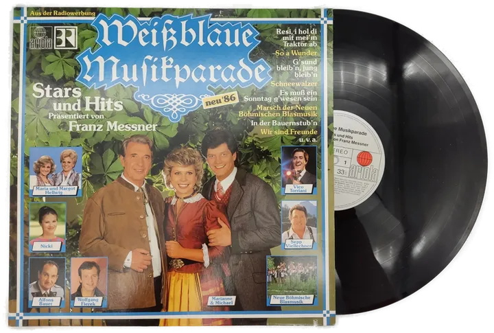Weißblaue Muskiparadae - Stars und Hits präsendiert von Franz Messner Vinyl Schallplatte  - Bild 2