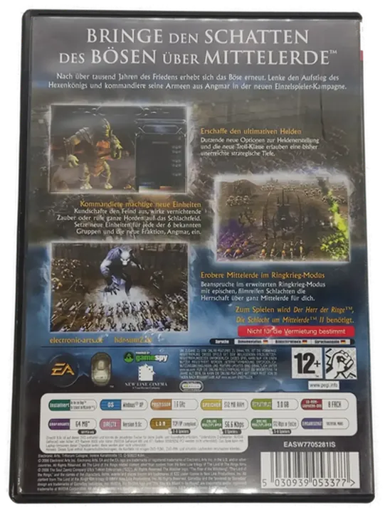 PC Game DVD-ROM Herr der Ringe Schlacht um Mittelerde 2 Aufstieg des Hexenkönigs - Bild 3