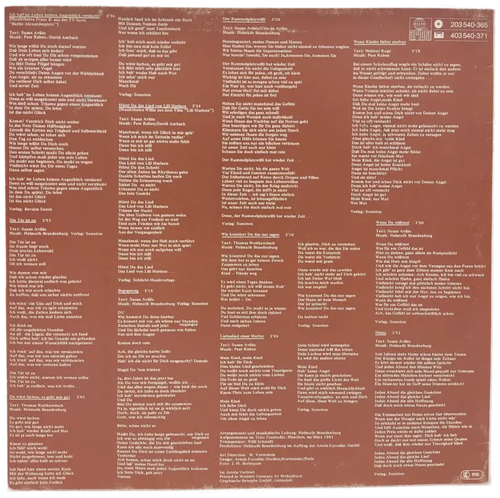 Vinyl LP - Susan Avilés - In jeder Beziehung  - Bild 2