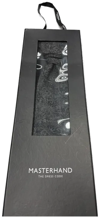 Maserhand - The Dress Code - Krawatte mit Einstecktuch - schwarz - grau - Bild 4